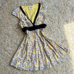 Yellow Cotton Babydoll Dress